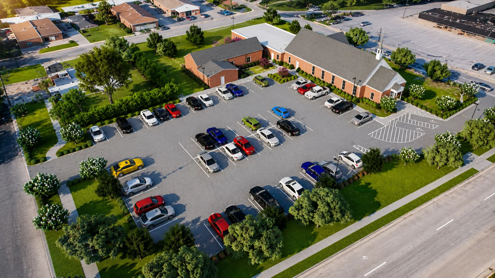 Rendering of the improved grounds and entrance planned for Living Destiny Church