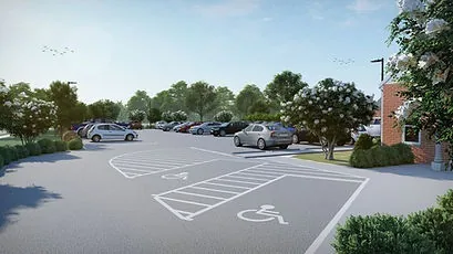 Sidewalks and accessibility at Living Destiny Church
