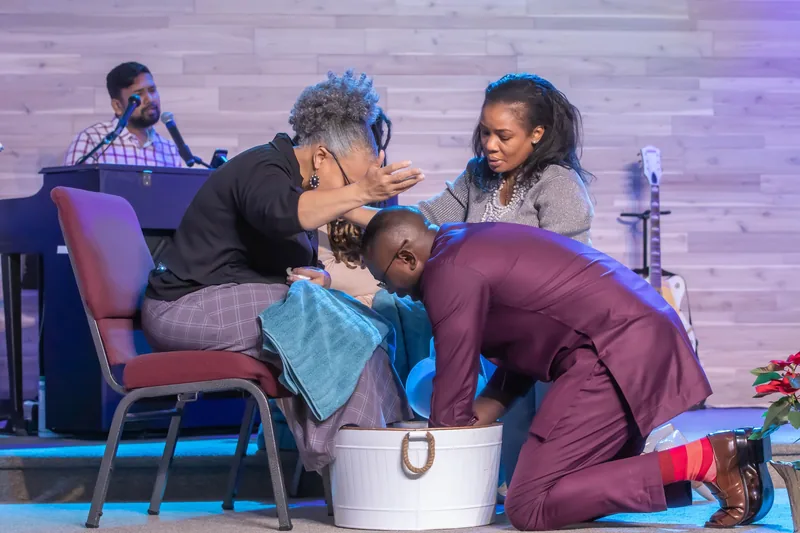 Washing of the feet ceremony at Living Destiny Church